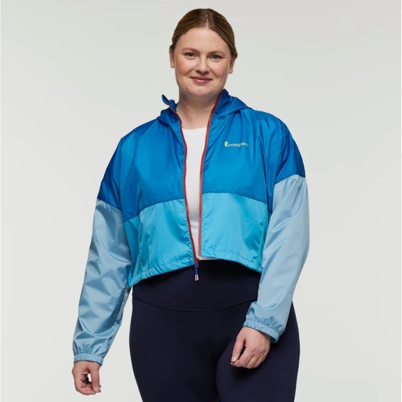 Cotopaxi Women's 1X Teca Crop Jacket Blue Water Polo NWT Cropped Wind-Resistant - Picture 2 of 7